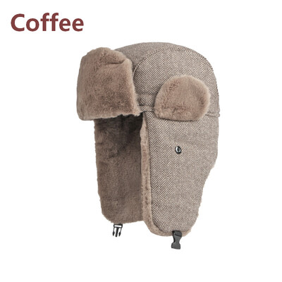 KLIMATS Saglabā siltumu Bomber Cepure Vēja necaurlaidīga Ushanka Cepure Ziemas Auss Seja Aizsargā Krievu Pilota cepures Kažokādas Slēpošanas Siltas Cepures Cepures ziemai