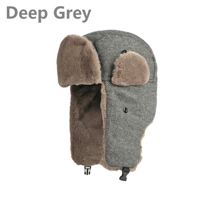 KLIMATS Saglabā siltumu Bomber Cepure Vēja necaurlaidīga Ushanka Cepure Ziemas Auss Seja Aizsargā Krievu Pilota cepures Kažokādas Slēpošanas Siltas Cepures Cepures ziemai