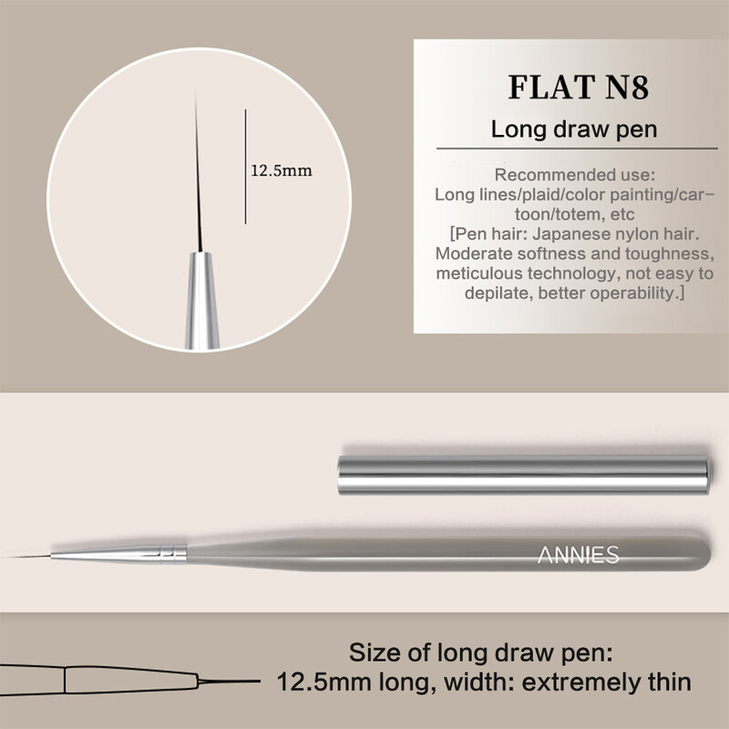 Четки за нокти Писалка за рисуване Ивица Четка за гел за нокти Четка за рисуване Гел UV лак Четка за нокти Инструменти за маникюр Писалка за точки
