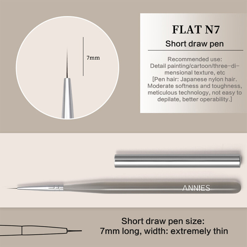 Четки за нокти Писалка за рисуване Ивица Четка за гел за нокти Четка за рисуване Гел UV лак Четка за нокти Инструменти за маникюр Писалка за точки