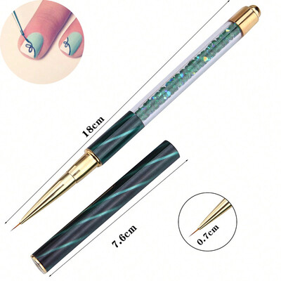 1 tk akrüülist küünekunsti pintsli jooned triibuline lille maalimine joonistuspliiats UV geeli pikendusvõre pintsli kujundus joonistus maniküüri tööriist