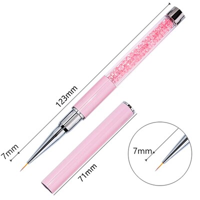 1 tk akrüülist küünekunsti pintsli jooned triibuline lille maalimine joonistuspliiats UV geeli pikendusvõre pintsli kujundus joonistus maniküüri tööriist