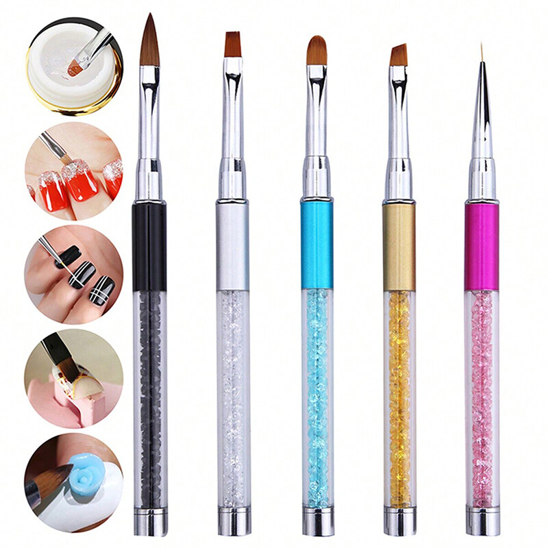 1 tk akrüülist küünekunsti pintsli jooned triibuline lille maalimine joonistuspliiats UV geeli pikendusvõre pintsli kujundus joonistus maniküüri tööriist