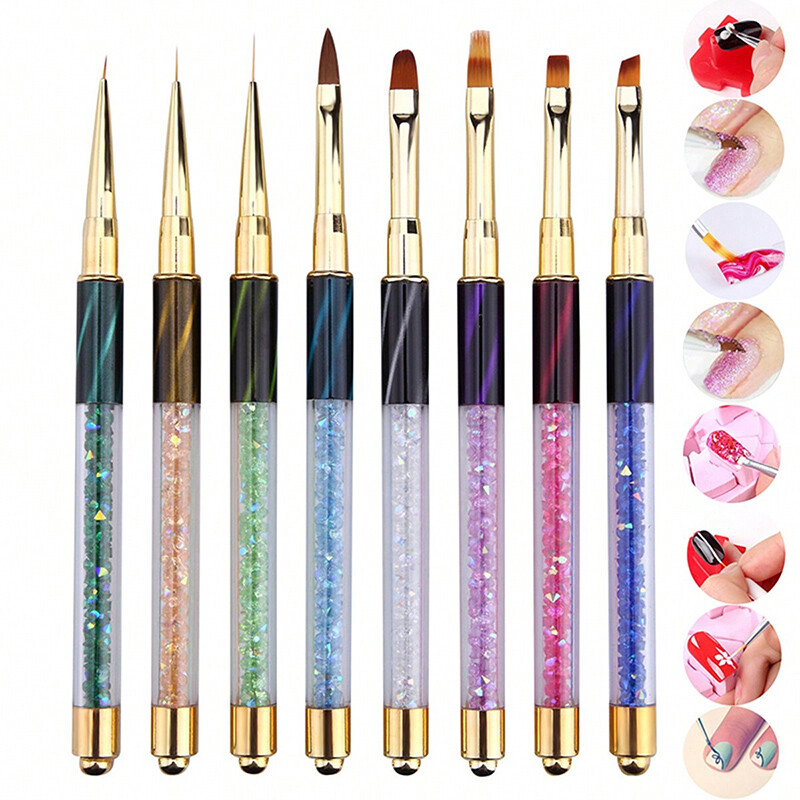 1 tk akrüülist küünekunsti pintsli jooned triibuline lille maalimine joonistuspliiats UV geeli pikendusvõre pintsli kujundus joonistus maniküüri tööriist