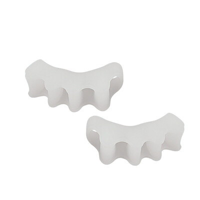 2 buc = 1 pereche Separator de degete în gel pentru copii Protector de pedichiură Hallux Valgus Orteză Îngrijirea picioarelor Îndreptător corector de bunion din silicon