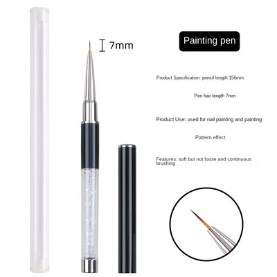 Küünekunsti pintslid Küünte täiustamine Pliiats nikerdamine Värviline maalimine Lillepliiats Küüned Tööriist Joone Joonistus Pliiats Maniküür Tööriistad Küünehari