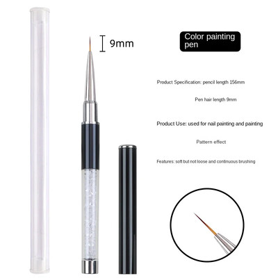 Küünekunsti pintslid Küünte täiustamine Pliiats nikerdamine Värviline maalimine Lillepliiats Küüned Tööriist Joone Joonistus Pliiats Maniküür Tööriistad Küünehari