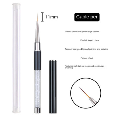 Küünekunsti pintslid Küünte täiustamine Pliiats nikerdamine Värviline maalimine Lillepliiats Küüned Tööriist Joone Joonistus Pliiats Maniküür Tööriistad Küünehari