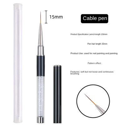 Küünekunsti pintslid Küünte täiustamine Pliiats nikerdamine Värviline maalimine Lillepliiats Küüned Tööriist Joone Joonistus Pliiats Maniküür Tööriistad Küünehari