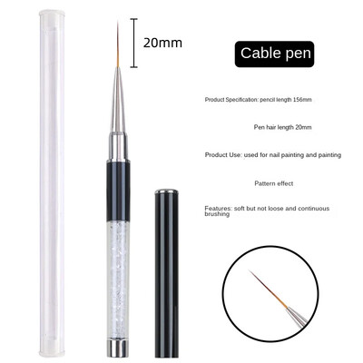 Küünekunsti pintslid Küünte täiustamine Pliiats nikerdamine Värviline maalimine Lillepliiats Küüned Tööriist Joone Joonistus Pliiats Maniküür Tööriistad Küünehari