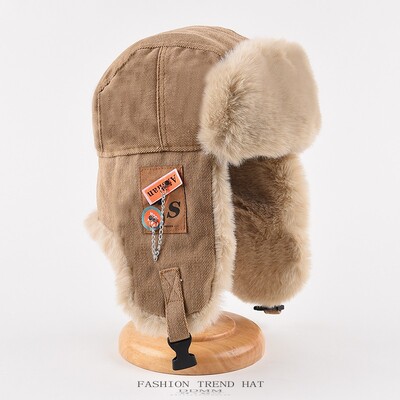 Bomber sapka férfi női vastag meleg orosz ushanka szőrme sapka divat férfi női téli sapka fekete szürke fülvédős sí orosz sapka