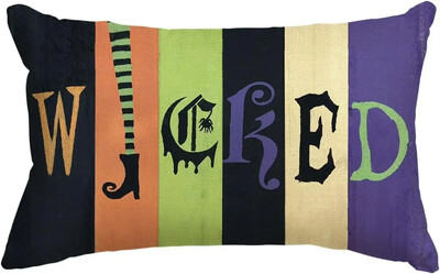 Καλύμματα μαξιλαριού Happy Halloween 20x12 ιντσών Ορθογώνιο κάλυμμα μαξιλαριού Halloween Throw Θήκη μαξιλαριού Halloween Ghost για καναπέ κρεβατιού Home