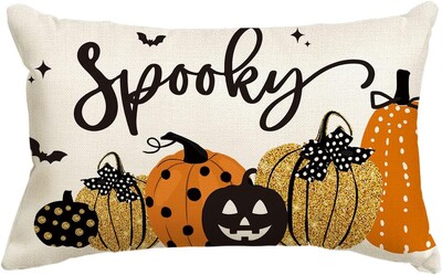 Καλύμματα μαξιλαριού Happy Halloween 20x12 ιντσών Ορθογώνιο κάλυμμα μαξιλαριού Halloween Throw Θήκη μαξιλαριού Halloween Ghost για καναπέ κρεβατιού Home