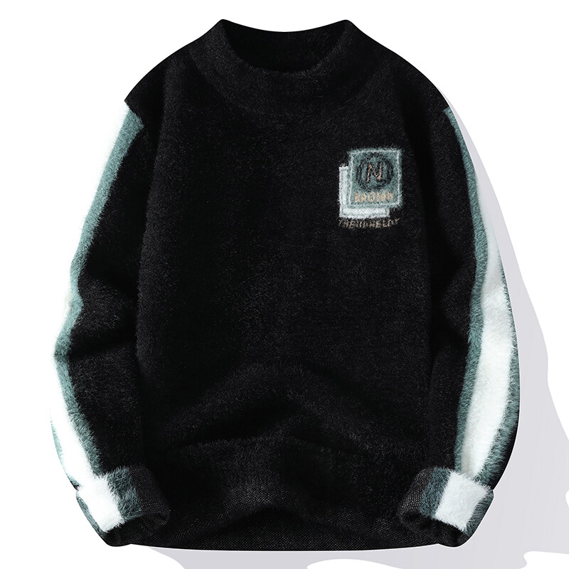 2024 Φθινόπωρο και Χειμώνας Νέα τάση μόδας Plus Fleece Παχύ ζεστό πλεκτό Ανδρικό casual χαλαρό άνετο πουλόβερ μεγάλου μεγέθους