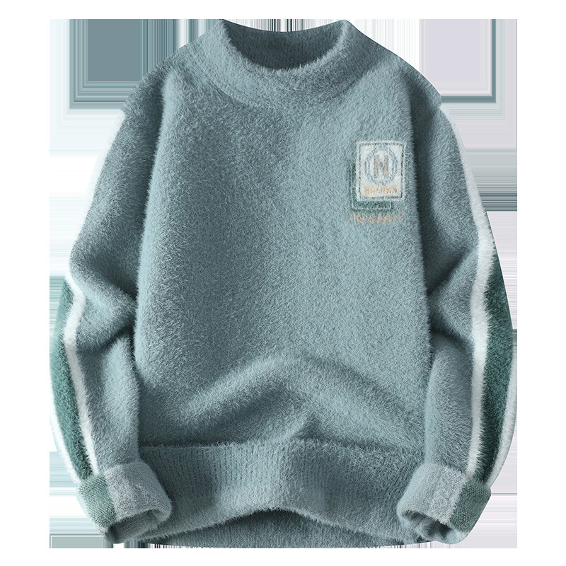 2024 Φθινόπωρο και Χειμώνας Νέα τάση μόδας Plus Fleece Παχύ ζεστό πλεκτό Ανδρικό casual χαλαρό άνετο πουλόβερ μεγάλου μεγέθους