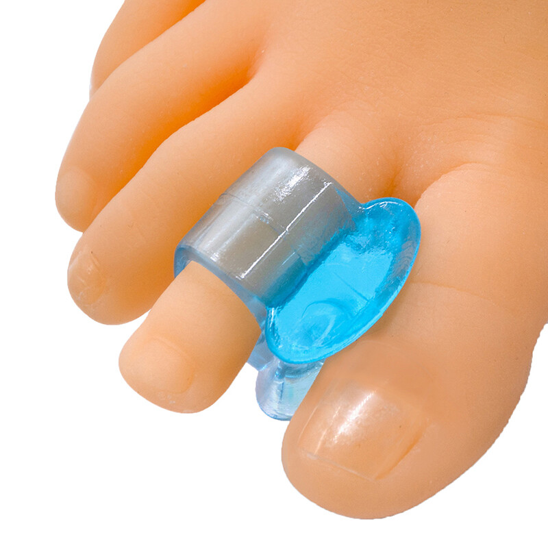 2 vnt Mėlyna minkšta silikoninė gelio pirštų atskyrimo priemonė pėdų priežiūros priemonė Hallux Valgus Bunion Spacers nykščio korektorius