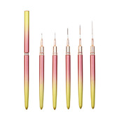 Nails Art Liner Pintslite komplekt Piklikud jooned Triibutamine Joonistus Maalimine 5/7/13/18/25mm küünte kujundamise pliiats Professionaalne maniküüri tööriist