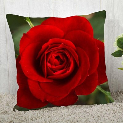 Red Rose Flower Print Μαξιλαροθήκη Καναπές Διακόσμηση γραφείου σπιτιού