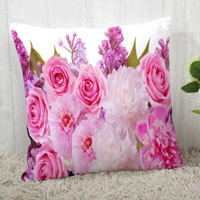 Red Rose Flower Print Μαξιλαροθήκη Καναπές Διακόσμηση γραφείου σπιτιού