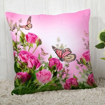 Red Rose Flower Print Μαξιλαροθήκη Καναπές Διακόσμηση γραφείου σπιτιού