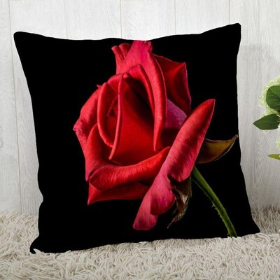 Red Rose Flower Print Μαξιλαροθήκη Καναπές Διακόσμηση γραφείου σπιτιού