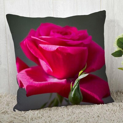 Red Rose Flower Print Μαξιλαροθήκη Καναπές Διακόσμηση γραφείου σπιτιού