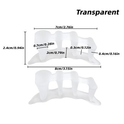 2pieces=1pair gēls trīs caurumu āmurs pirksti Ortozes Silikona atdalītāji Hallux Valgus īkšķi, korektori pēdu kopšanas rīki