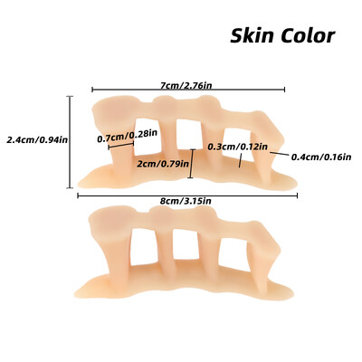 2pieces=1pair gēls trīs caurumu āmurs pirksti Ortozes Silikona atdalītāji Hallux Valgus īkšķi, korektori pēdu kopšanas rīki