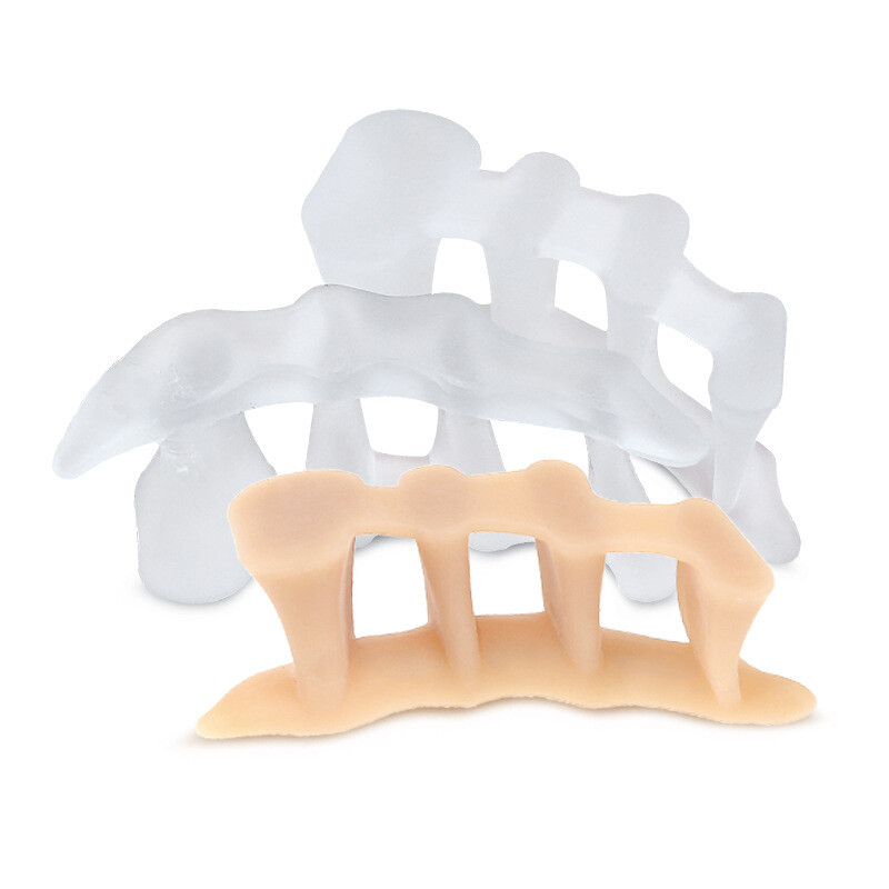 2vnt = 1pora gelis su trimis skylutėmis plaktukai pirštai Ortopediniai silikoniniai atskyrikliai Hallux Valgus nykščio gumbai korektorius pėdų priežiūros priemonės