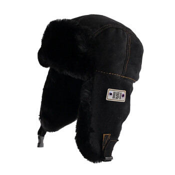 Pilot Winter Hat Outdoor Russian Hat Γυναικείο καπέλο μόδας 방한모자 Ετικέτα Pilot Men\'s шапка ушанка Warm Bomber Trapper Ushanka