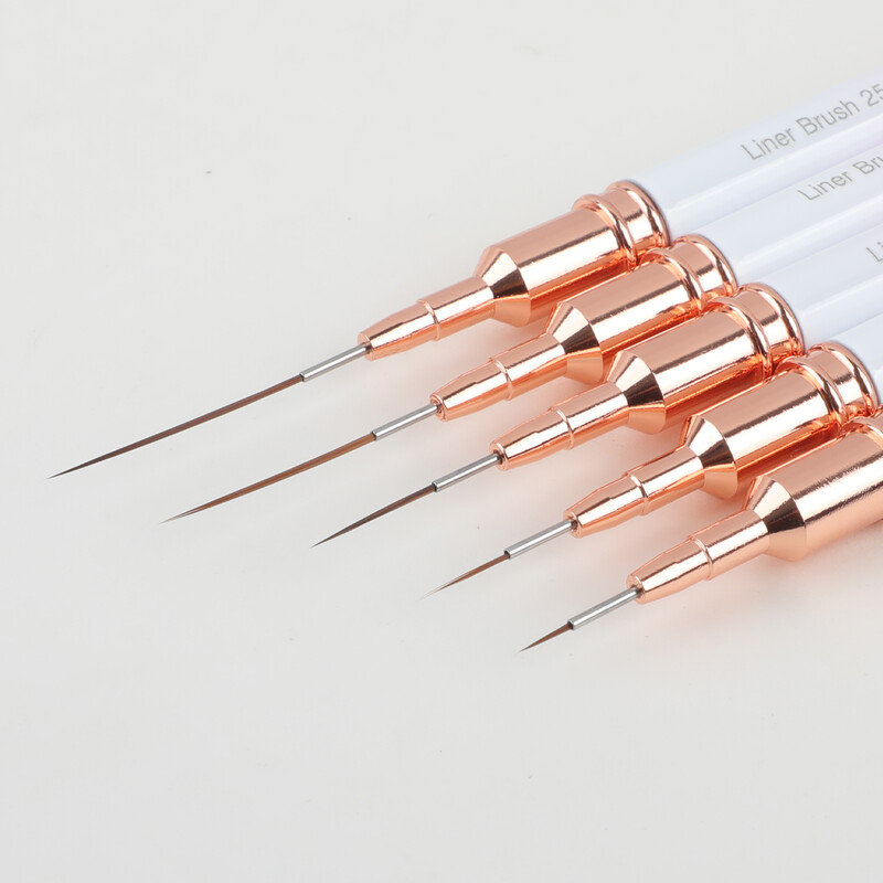 5 tk küünehari French Stripe Nail Art Line Painting Pen 3D Tips Maniküüri õhuke joonega joonistuspliiats UV geelpintslid maalimisvahendid