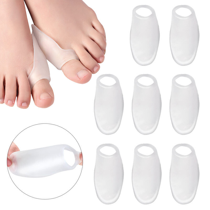 4vnt = 2 poros Gelinis didžiojo piršto tiesintuvas tarpiklis Valgus Protector silikoninis pėdų pirštų atskyriklis buniono reguliatoriaus pagalvėlės skausmą malšinantis