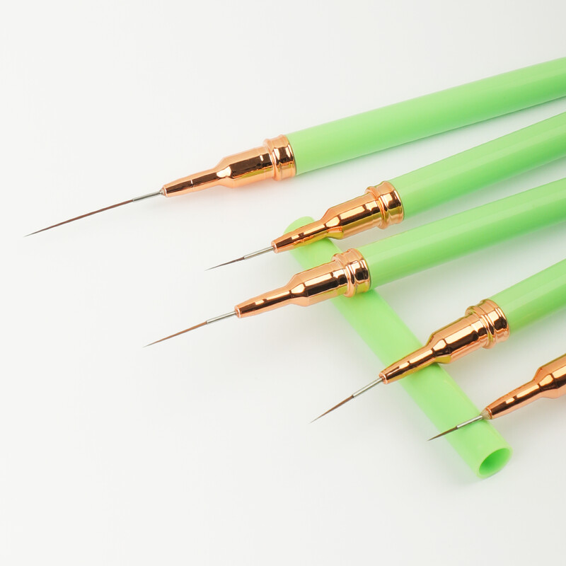 7/9/11/15/25MM küünelaineri pintslite komplekt UV geelküüneharjade komplektid 5tk French Stripe Line Maalimine Joonistus Lillepliiats Maniküüri tööriistad