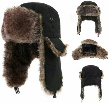 Unisex Warm ανδρικό γυναικείο Trapper Cap Aviator Trooper Earflap Winter Flaps Καπέλο σκι Νέα καπέλα Bomber Καπέλο σκι Ρωσίας Καπέλα από ψεύτικη γούνα