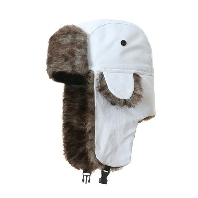 Унисекс топла мъжка дамска капачка с трапер Aviator Trooper Earflap Winter Flaps Ски шапка Нови бомбардировъчни шапки Руска ски шапка Шапки с изкуствена кожа