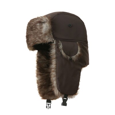 Унисекс топла мъжка дамска капачка с трапер Aviator Trooper Earflap Winter Flaps Ски шапка Нови бомбардировъчни шапки Руска ски шапка Шапки с изкуствена кожа