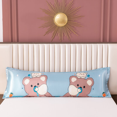 1PC Nova cool ljetna 120/150/180cm duga jastučnica dinosaur crtani jastučnica jastučnica navlaka ledena svilena satenska tkanina kućni tekstil 1kom