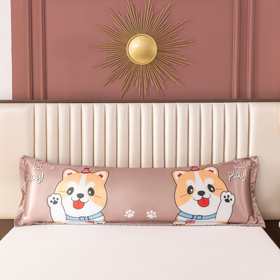 1PC Nova cool ljetna 120/150/180cm duga jastučnica dinosaur crtani jastučnica jastučnica navlaka ledena svilena satenska tkanina kućni tekstil 1kom