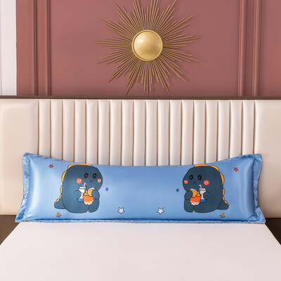 1PC Nova cool ljetna 120/150/180cm duga jastučnica dinosaur crtani jastučnica jastučnica navlaka ledena svilena satenska tkanina kućni tekstil 1kom