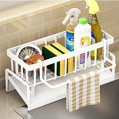 Odvodna polica za kuhinjski sudoper Organizator Abs plastična samodrenaciona polica za sudoper Držač spužve za sapun Krpa za suđe Stalak za ručnike Filterska košara