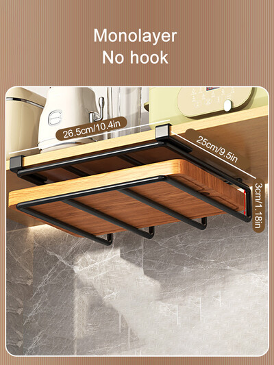 Kuhinjski viseći organizator Stalak s kukama ispod ormarića Krpe za papirnate ručnike Vješalica Daska za rezanje Poklopac za lonac Držač Polica za odlaganje