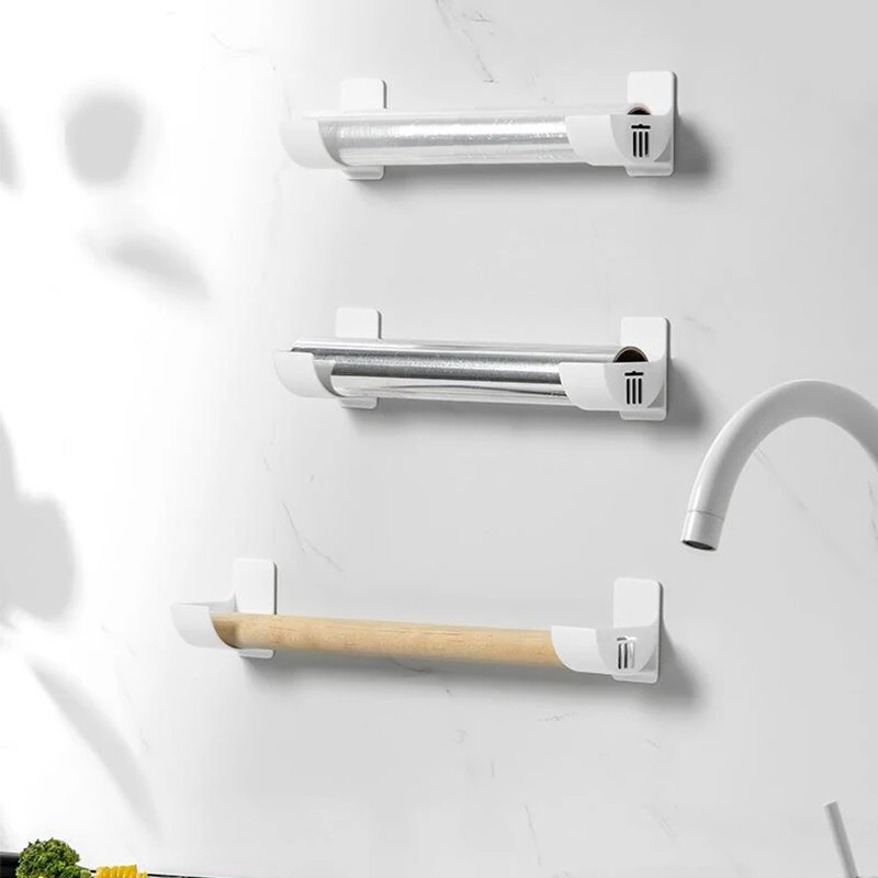 1-2 para Zidni nosač za kuhinju i kadu Plastična polietilenska vrećica za smeće Držač za rolne Dozator Svježina za filmove za pohranjivanje Stalak za ormar