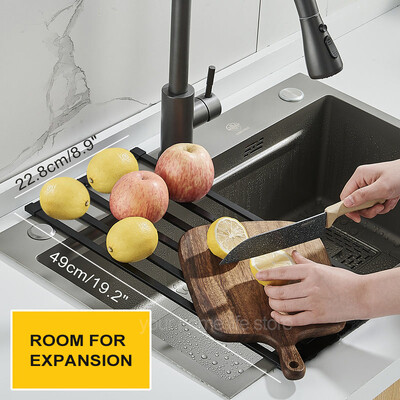 Smotajte stalak za sušenje posuđa iznad sudopera za kuhinju Prijenosni aluminijski stalak za suđe Sklopivi stalak za sušenje posuđa Bez hrđe Bez plijesni Novo