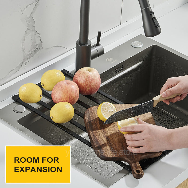 Smotajte stalak za sušenje posuđa iznad sudopera za kuhinju Prijenosni aluminijski stalak za suđe Sklopivi stalak za sušenje posuđa Bez hrđe Bez plijesni Novo