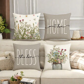 Minimalistički dizajn Jastučnica Lanena Jastučnica Navlaka za Jastuk za Spavaću sobu Jastuci Poseban jastuk za sofu Kućni dekor 45*45cm 4 kom.