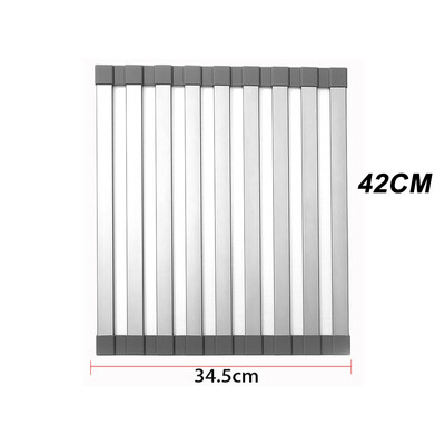 Stalak za ocjeđivanje sudopera Sudoper Štapići za jelo Polica za kontrolu vode Silikonska sklopiva košara za ocjeđivanje posude za pohranu