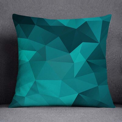 Tamnozeleni cvjetni životinjski uzorak Jastučnica za kućni dekor Kvadratna uredska jastučnica 45 cm