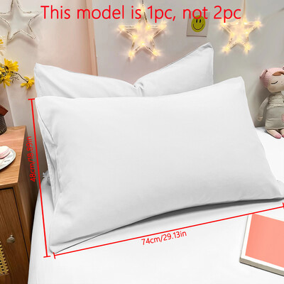 1 komad mat jednobojne jastučnice, zatvorena mekana jastučnica za džepove za spavaću sobu, posteljina