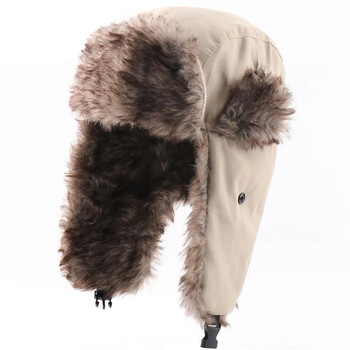 Ανδρικό Winter Trapper Aviator Trooper Earflap Ζεστό ρωσικό αδιάβροχο καπέλο σκι βομβαρδιστικό καπέλο Ρωσικά καπέλα ζεστά προστατευτικά αυτιών