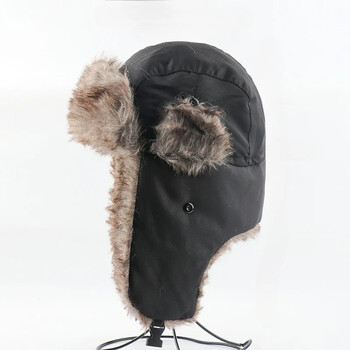 Ανδρικό Winter Trapper Aviator Trooper Earflap Ζεστό ρωσικό αδιάβροχο καπέλο σκι βομβαρδιστικό καπέλο Ρωσικά καπέλα ζεστά προστατευτικά αυτιών